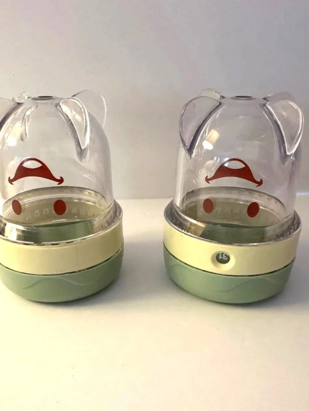 2 MAGIC BABY BULLET Replacement Part Blender Processor Date-Dial Storage Cups